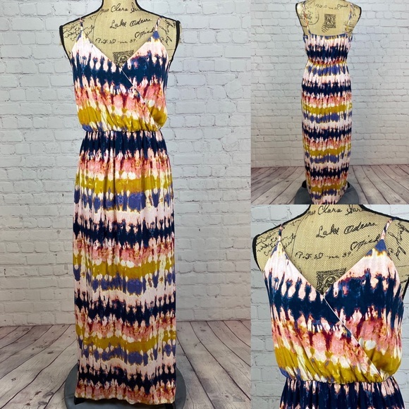 One Clothing Colorful Pattern Cross Front Maxi - Picture 1 of 1